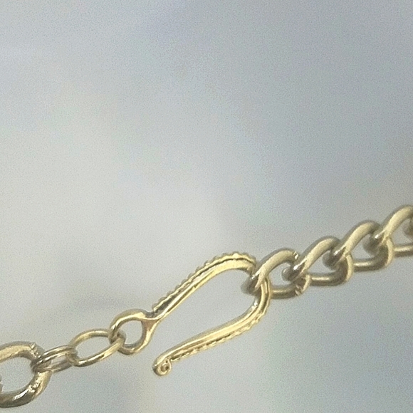 Necklace Curb chain Silver Tone hook clasp NEW - Picture 2 of 5